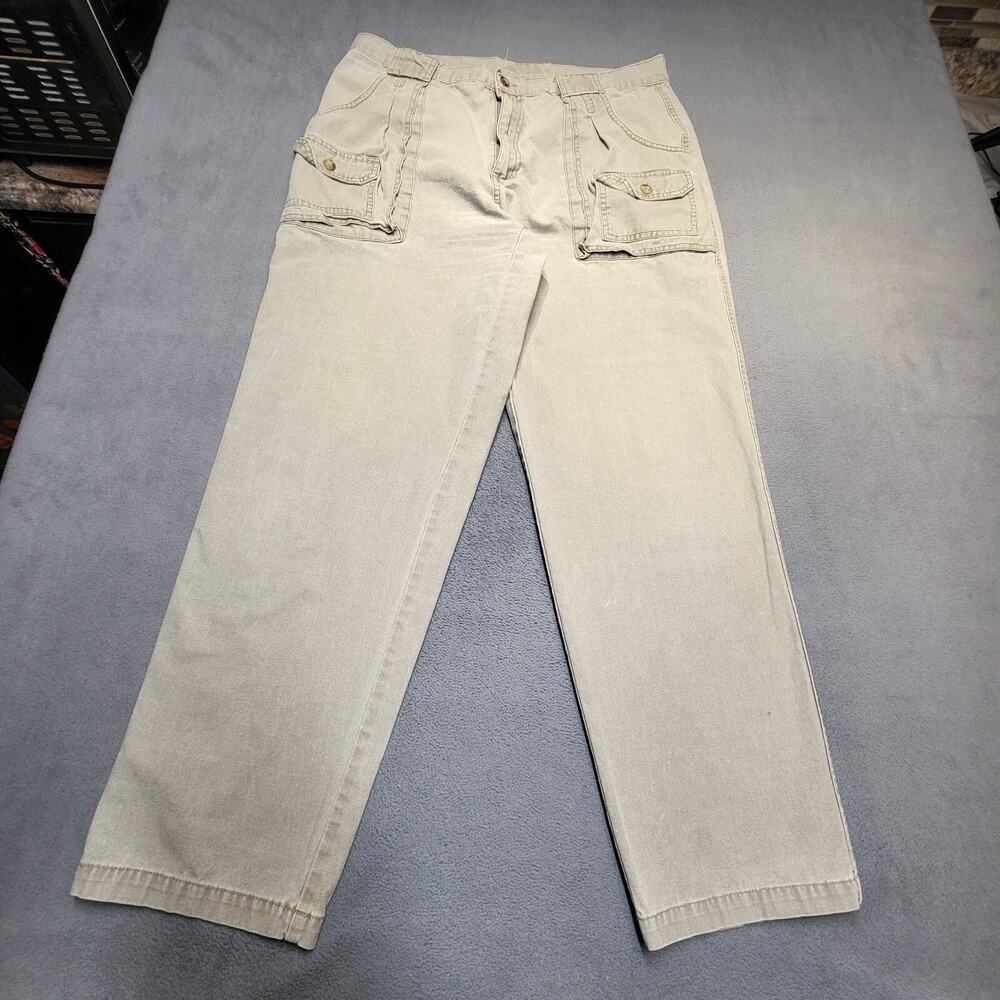 Bimini Bay Pants Mens 36x30 Beige Straight Leg Distressed